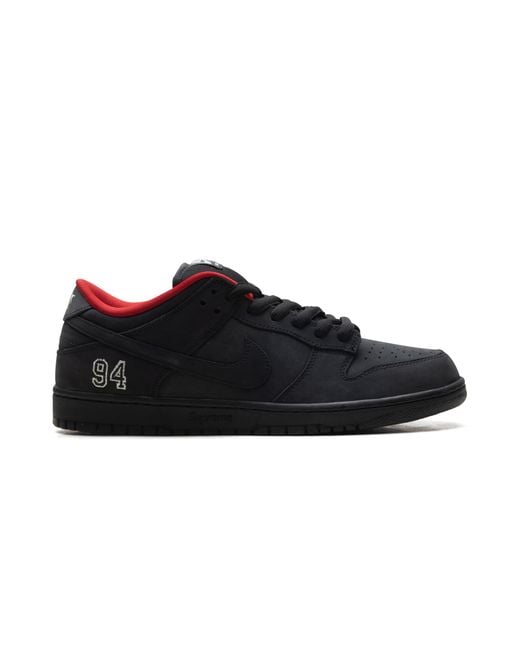Nike Black Sb Dunk Low "Supreme for men
