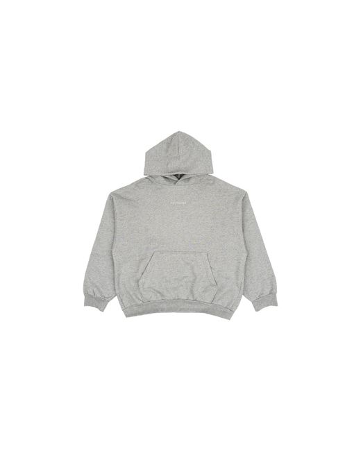 Balenciaga Black Studded Strass Dry Molleton Logo Hooded Sweatshirt "Dark Heather" Vl04 767877 Ttvk2 8519" for men