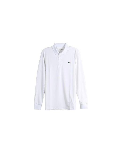 Lacoste Black Regular Fit Ultra Dry Long Sleeved Golf Polo Shirt Dh3185 001" for men
