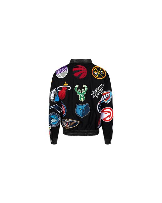 Jeff Hamilton Black Nba Collage Wool Jacket Nba 101 Blk"