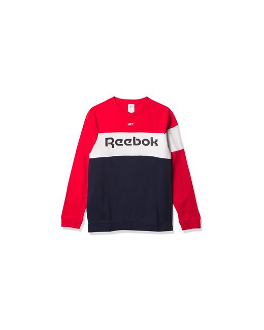 Reebok Black Training Essentials Fleece Crew Sweatshirt "Instinct" Fs8473" for men