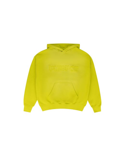 Purple Brand Yellow Gothic Appliqué Hoodie P401 Hsga424" for men