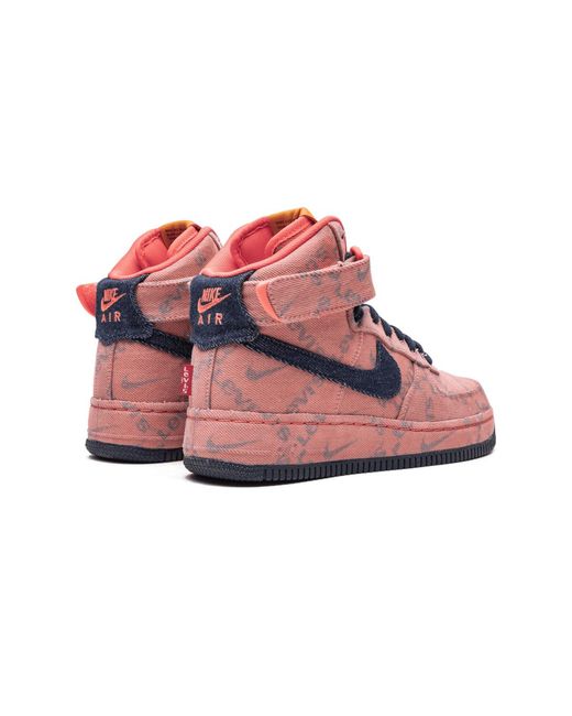 Nike Red Air Force 1 High "Levi's Denim" for men