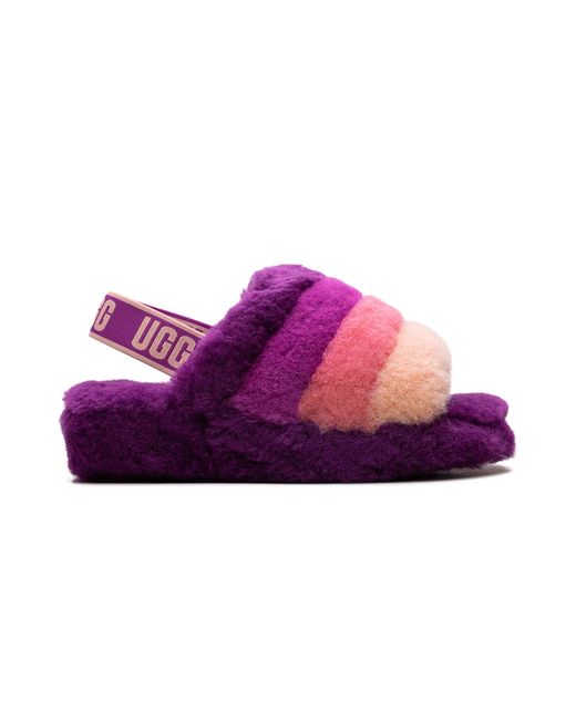 Ugg Purple Fluff Yeah Slide "Berrylicious Multi" 1097169 Bsml"