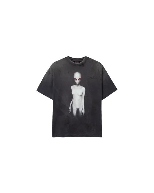 SAINT Mxxxxxx Black Alien Short Sleeve T-Shirt Sm Hr8 0000 005" for men