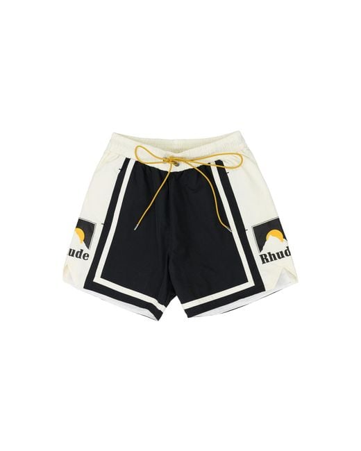 Rhude Moonlight Shorts Rhps24Sh06016130 Blackivory" for men