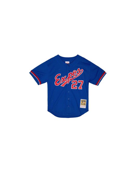 Mitchell & Ness Blue Authentic Bp Jersey "Mlb Expos 2002 Vladimir Guerrero" Abbf3114 Mex02Vguroya" for men