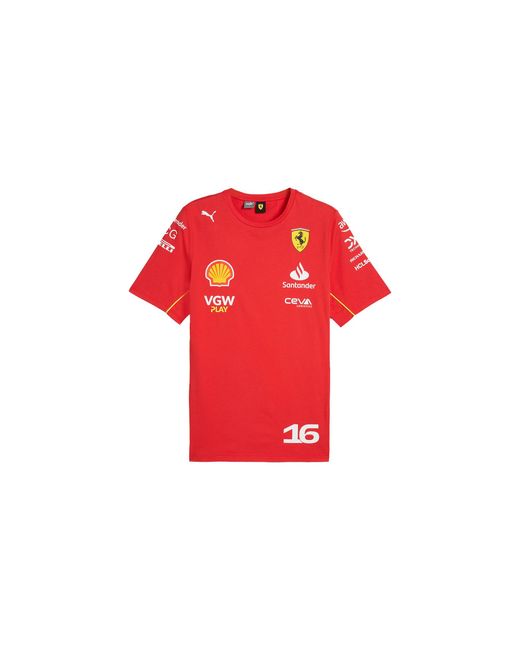 PUMA Red Sf Scuderia Ferrari Leclerc Tee 763605 01" for men