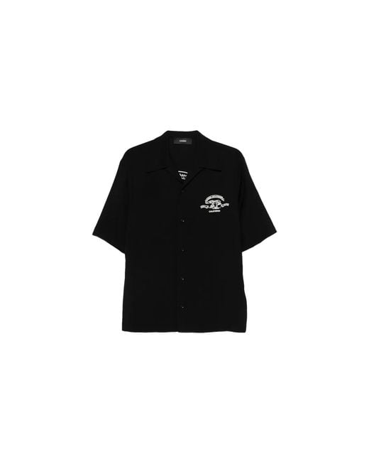 Amiri Black Eagle Camp Shirt Amtosh1012 001" for men