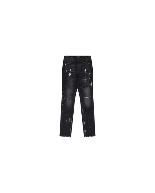 RTA Black Clayton Distressed Paint Skinny Jeans Mh24D623 B1182Chspl" for men