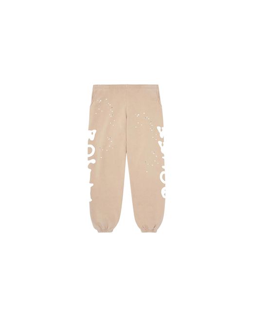 Sp5der Black Beluga Sweatpants "Sand" 157" for men