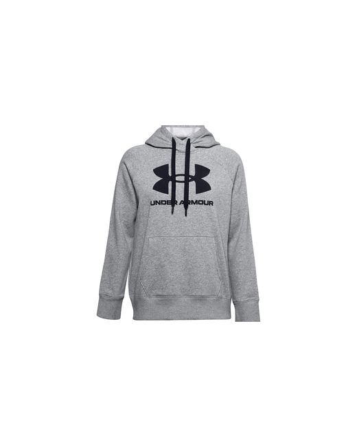 Under Armour Black Rival Fleece Logo Hoodie 1356318 035"