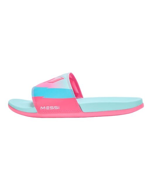 Adidas Black Adilette Comfort Slides "Messi Miami" Jr6326" for men