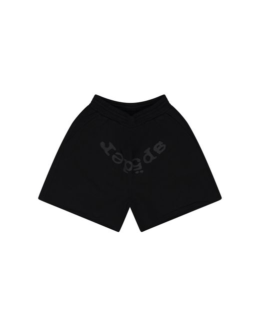 Sp5der Black Og Logo V2 Sweatshorts 475" for men