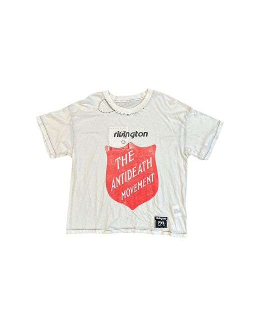 RIVINGTON Black Anti Death Tyler T-Shirt "Max" Antd-Ss92 Whit" for men