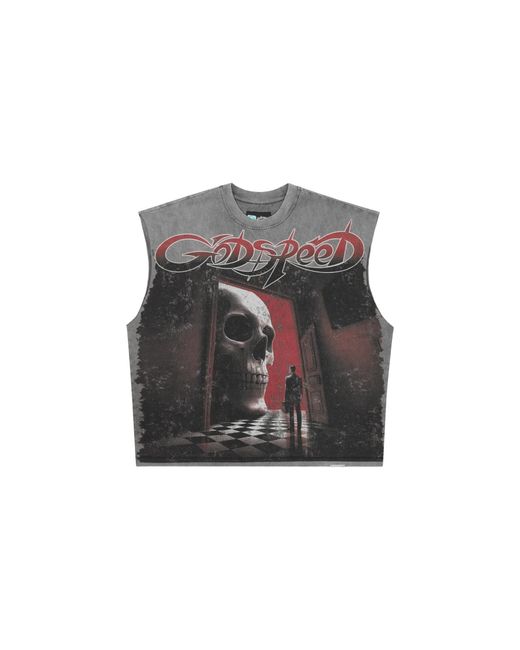GODSPEED NEW YORK Black Fate's Doorstep Sleeveless T-Shirt Wash" Gs614" for men