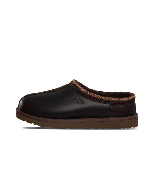 Ugg Black Tasman Lthr Regen Slipper "Ironwood" 1163890 Iwd" for men