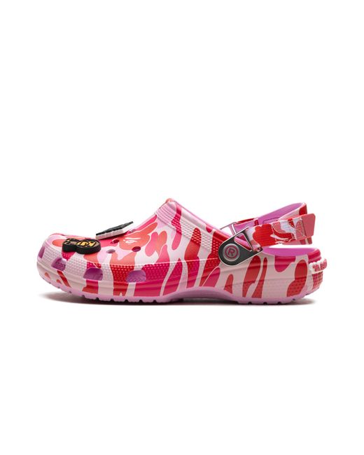 A Bathing Ape Red Clog "Croc for men