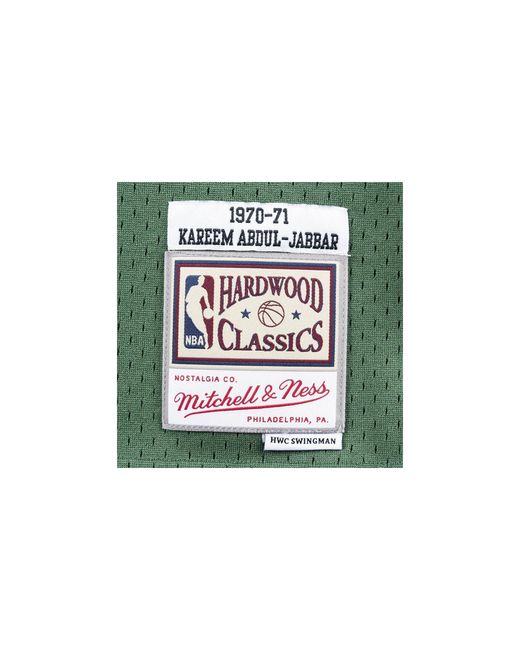 Mitchell & Ness Green Nba Kareem Abdul-Jabbar Swingman Jersey "1970 Milwaukee Bucks for men