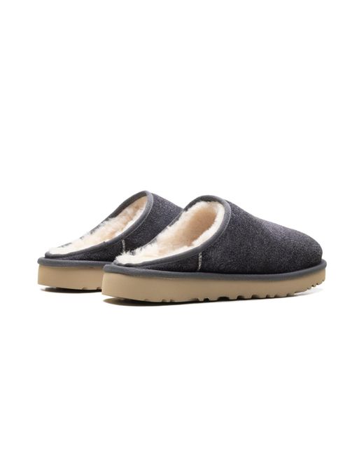 Ugg Black Classic Slip-On Shaggy Suede Slipper "Dark" 1153104 Dgry" for men