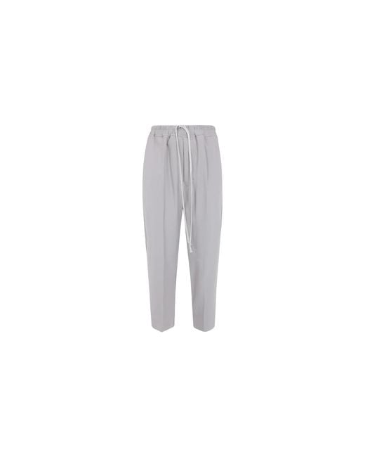 Rick Owens Black Drawstring Astaires Cropped Pants "Dark Pearl" Rp02F5303 Hy 48"