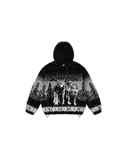 Supreme Black B.B. Simon Reversible Hooded Fleece Jacket "Fw25