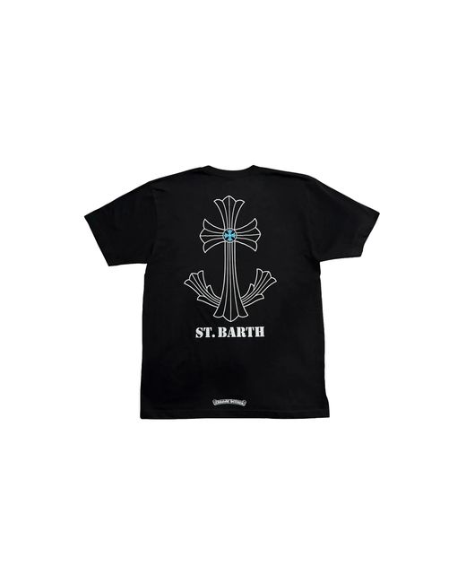 Chrome Hearts Black St. Barth Exclusive Cross Logo T-Shirt Chrm1543" for men