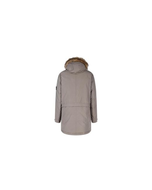 Stone Island Black Micro Reps Down Filled Parka 691542926 V0058" for men