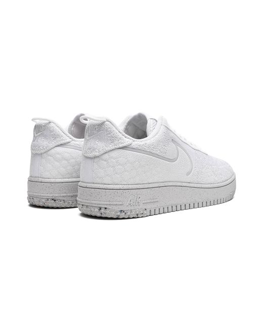 Nike Black Air Force 1 Crater Flyknit Nn "Whiteout" Dm0590 100" for men