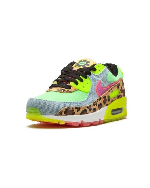 Nike Black Air Max 90 Lx "Denim Leopard Print" Cw3499 300"
