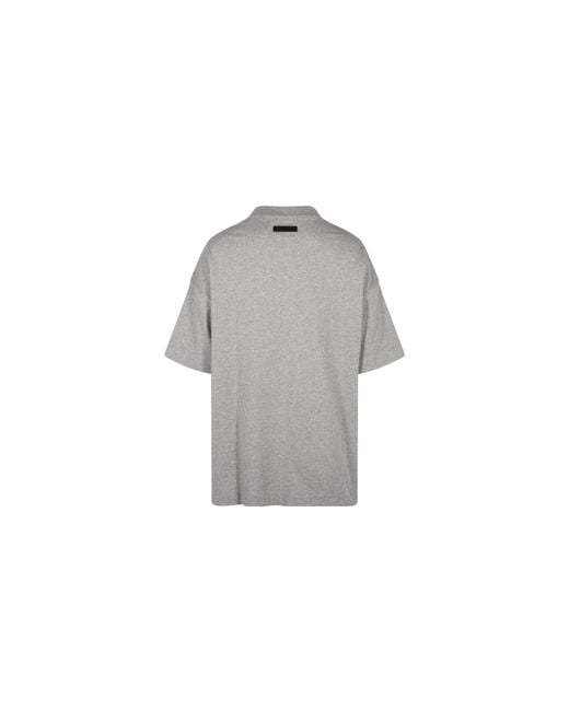 Fear Of God Black Tab Crewneck Tee "Dark Heather Oatmeal" 125Sp244193F" for men