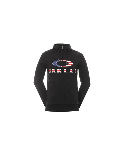 Oakley Black Bark Full Zip Hoodie American Flag" 461643 01V" for men