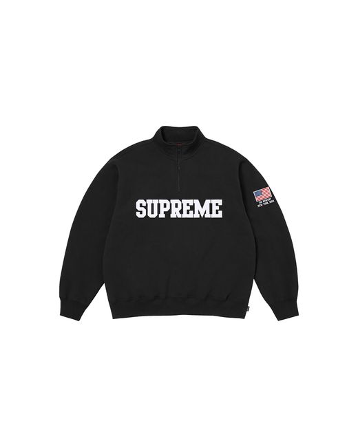 Supreme Black Shop Flag Half Zip Pullover "Ss26