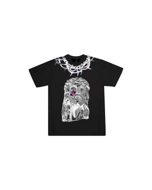 Vlone(GOAT) Black Jesus Piece Ss T-Shirt "Yams Day for men