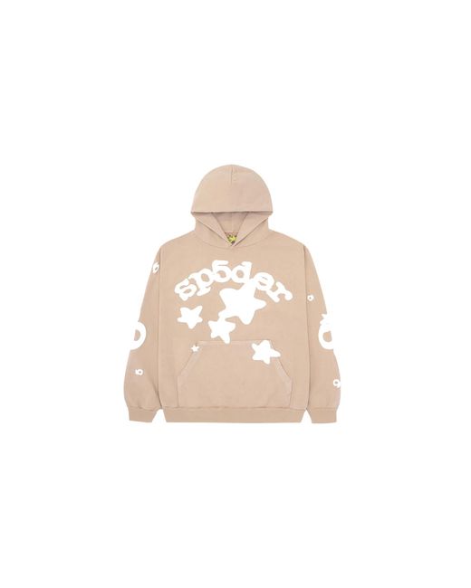 Sp5der Black Beluga Hoodie "Sand" 567" for men