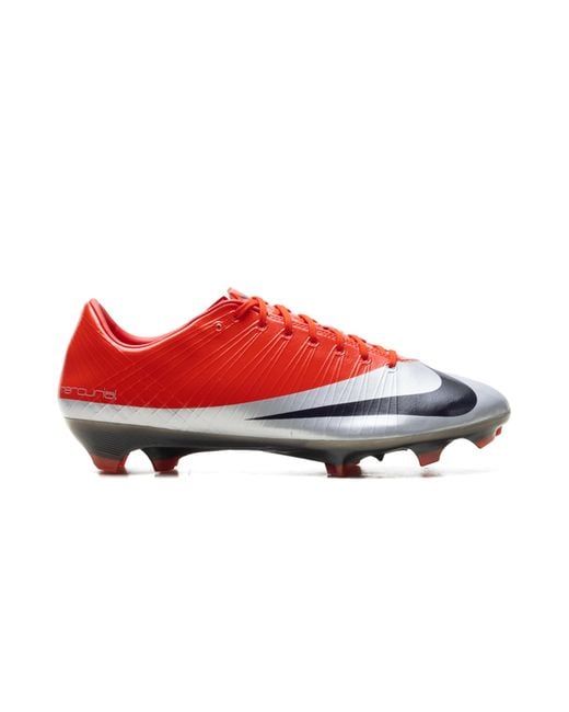 Nike Red Zoom Mercurial Vapor Superfly 1 Rgn Fg Se "Cr7 Max Metallic" Iq2995 801" for men