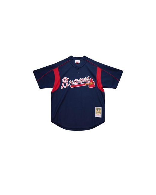 Mitchell & Ness Blue Batting Practice Jersey "Mlb Atlanta Braves 2003 Greg Maddux" Abpj3335 Abr03Gmanavy" for men