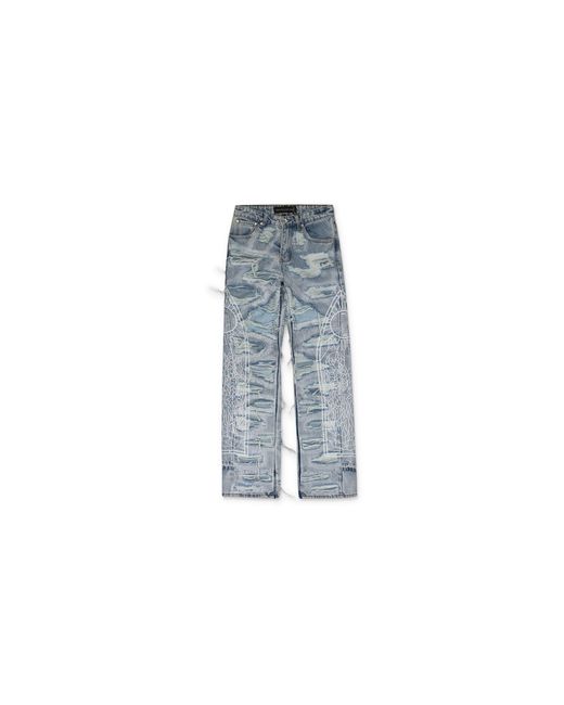Who Decides War Black Distress Overlay Straight-Fit Jeans 1120650008Ss24" for men