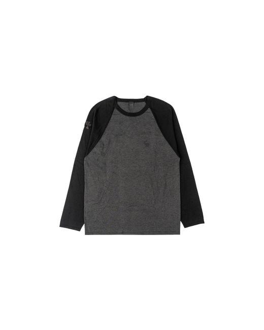 Chrome Hearts Black Leather Cross Patch Embroide Ch Logo Silk Long Sleeve Shirt Chrm1727" for men