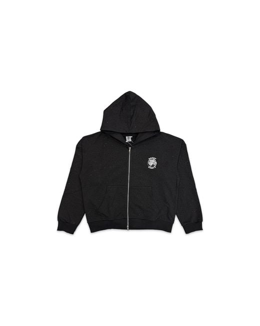 SAINT VANITY Black Vvs Zip-Up Hoodie "Oreo" Sv015" for men