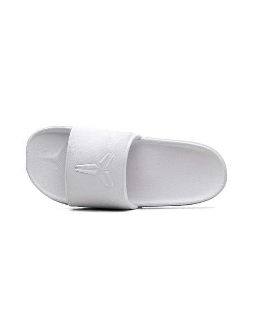 Nike White Kobe Offcourt Slide "Triple" If2870 100" for men