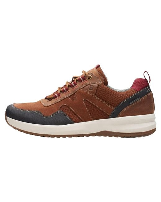 Clarks Brown Wellman Trail Ap Oxford "Dark Tan Combi" 26168719" for men