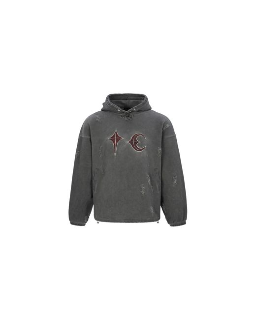 THUG CLUB Black Rock Hoodie Tc23Ts0101" for men