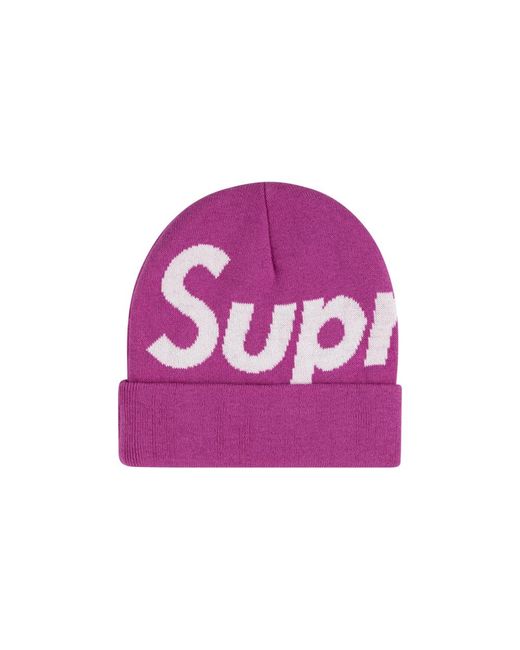 supreme big logo beanie fw18
