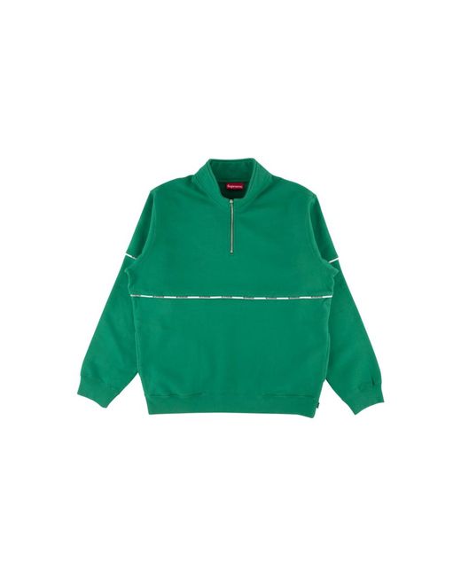 supreme piping half zip