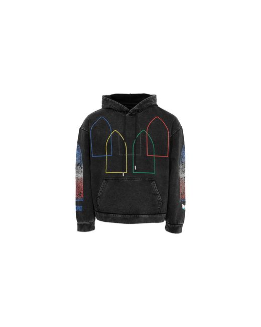 Who Decides War Black Intertwined Windows Hooded Sweatshirt 2637 1Ss240106Iwhs Mult" for men