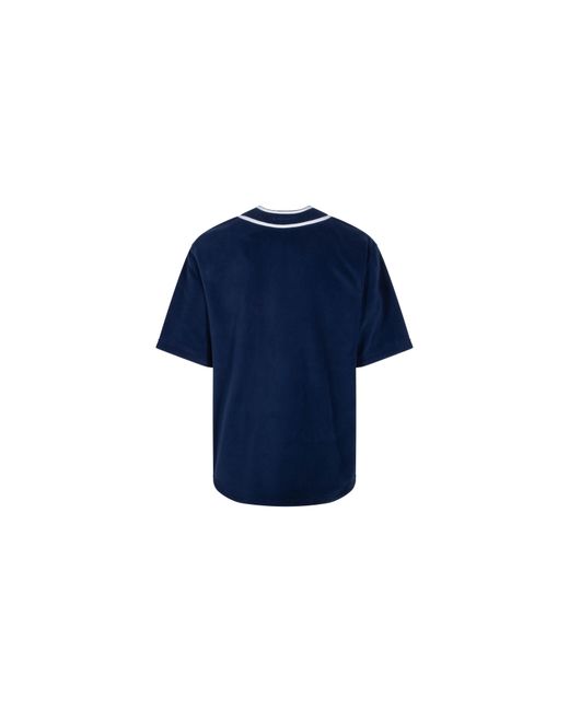 Supreme Blue Polartec Baseball Jersey Su855"