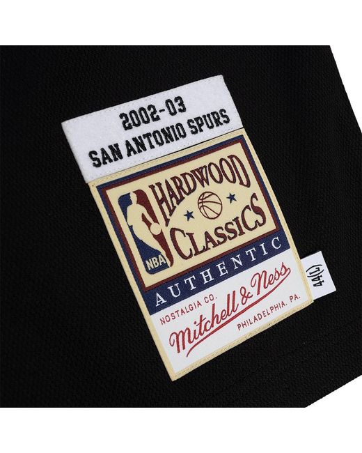 Mitchell & Ness Black Shooting Shirt "San Antonio Spurs 2002" Assh4938 Sas02Pppblck" for men