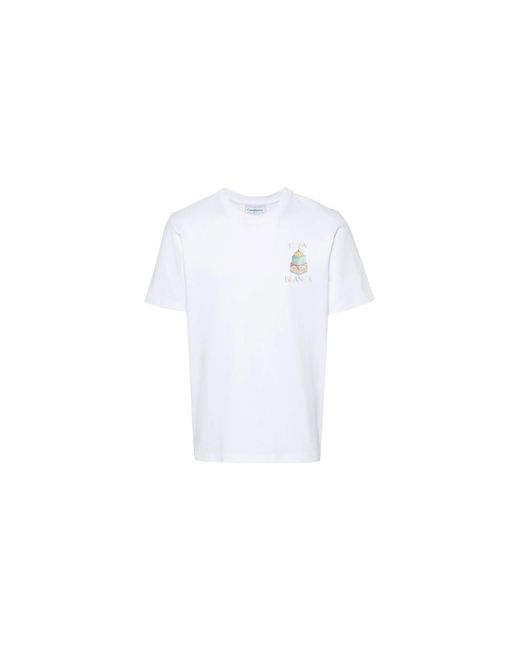 Casablanca Black Objets En Vrac Short Sleeve T-Shirt Mpf24Jts00105 Wht" for men