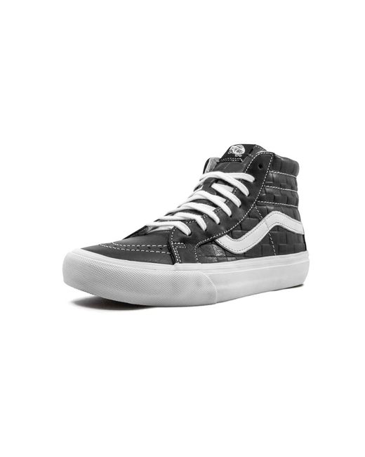 Vans Black Sk8 Hi Reissue "Checkerboard Embossed for men